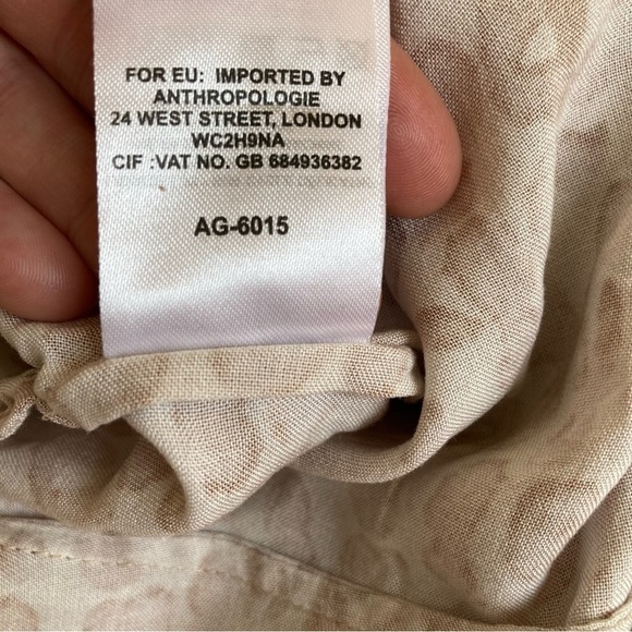 Anthropologie Ollari Boho Animal Print Pull On Tapered Realxed Summer Pants Sz M - Picture 16 of 16